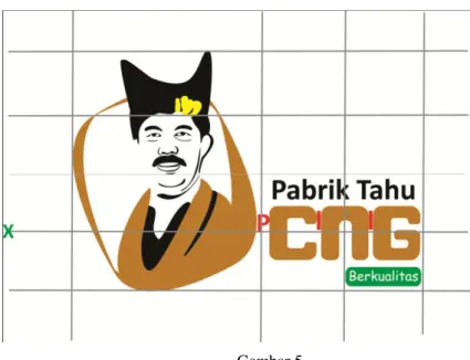 Gambar 5.   Pembagian Tata Letak Logo 