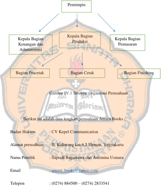 Gambar IV.1 Struktur Organisasi Perusahaan 