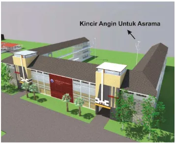 Gambar Desain Masjid dengan Kincir Angin Vertikal 