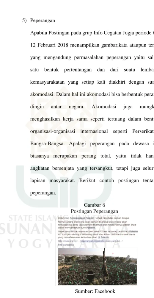 Gambar 6  Postingan Peperangan 