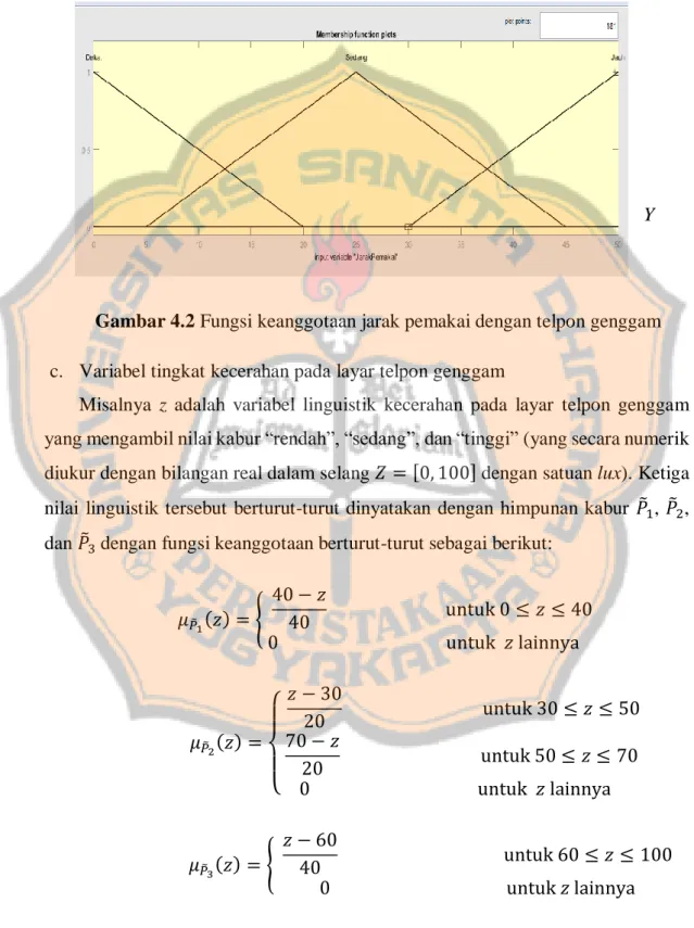 Grafik fungsi keanggotaan ketiga himpunan kabur tersebut adalah sebagai  berikut:  