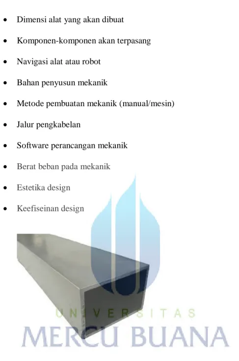Gambar 2.1 hollow aluminium 