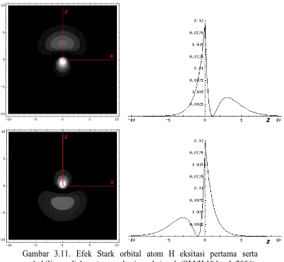 Gambar 3.10. Orbital pz dan px dalam 2D (Tung, Khoe Yao, 2003: 292-301). 