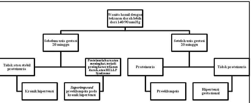Tabel 2.2 Algoritma untuk Membedakan Penyakit Hipertensi dalam Kehamilan 