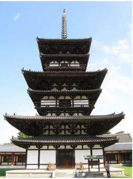 Gambar : Pagoda di Yakushi-ji, Nara pada abad ke 8 