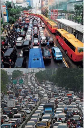 Gambar I.2 Kemacetan pada kota Jakarta Gambar I.1 JABODETABEK 