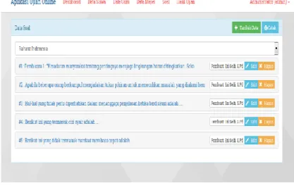 Gambar 4.6 Tampilan Halaman Soal Ujian 