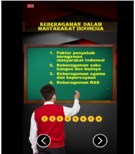 Gambar 3 tampilan pada sub materi 