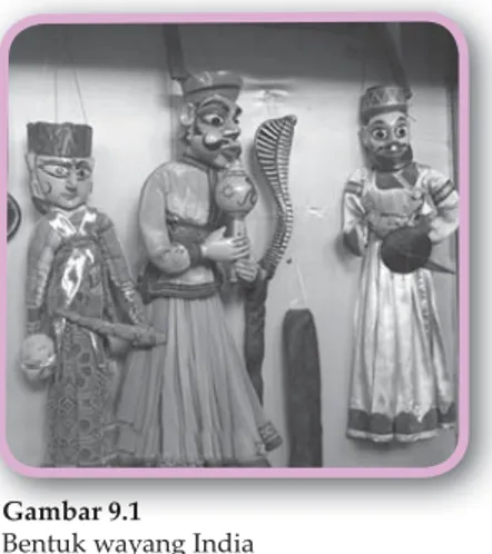 Gambar 9.1 Bentuk wayang India