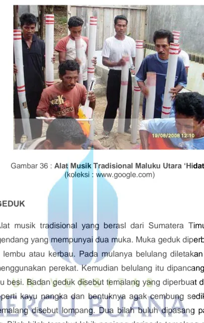Gambar 36 : Alat Musik Tradisional Maluku Utara ‘Hidata  (koleksi : www.google.com) 