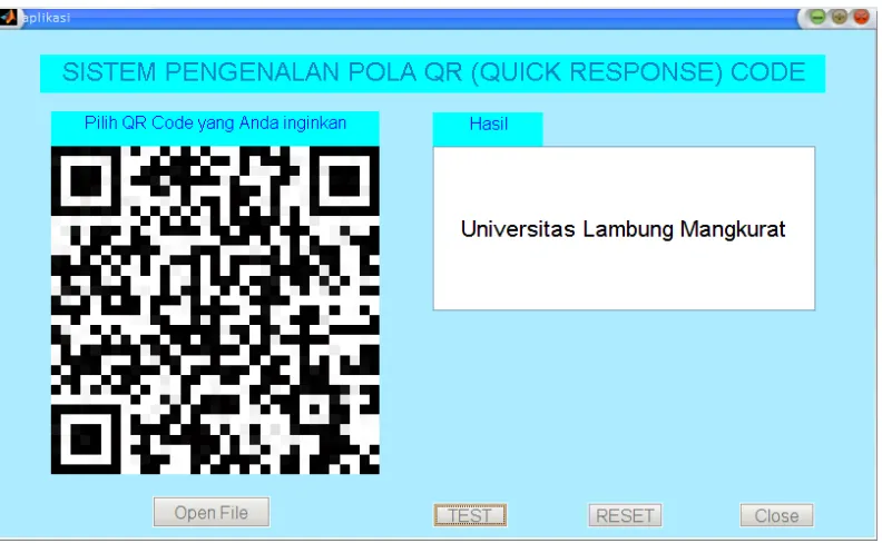 Gambar 4.13 Tampilan Hasil Pengujian Universitas Lambung Mangkurat 