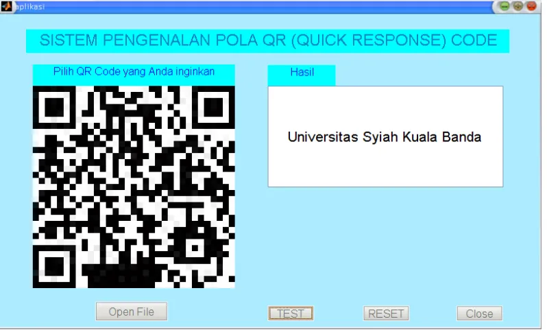 Gambar 4.14 Tampilan Hasil Pengujian Universitas Syiah Kuala Banda 