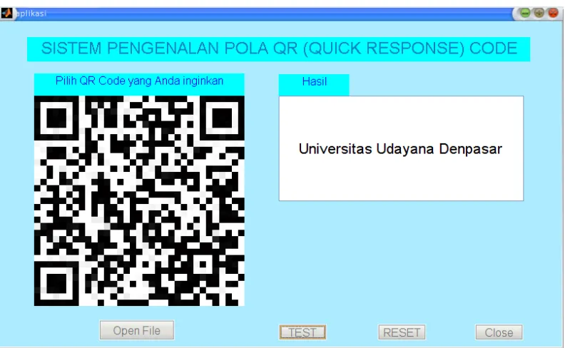 Gambar 4.16 Tampilan Hasil Pengujian Universitas Udayana Denpasar 