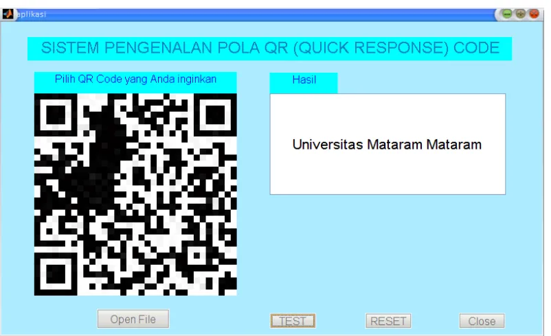 Gambar 4.19 Tampilan Hasil Pengujian Universitas Mataram Mataram 
