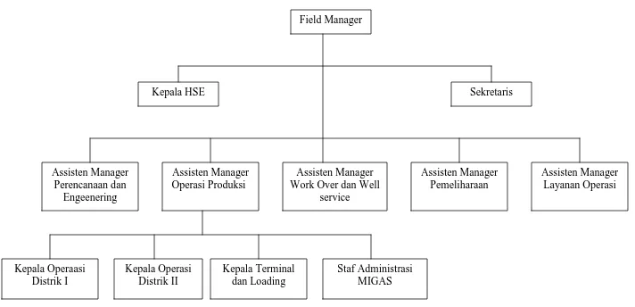 Gambar 2.1 Struktur Organisasi PT. PERTAMINA PERSERO 