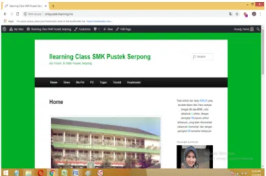 Gambar 1 Tampilan Home pada Site E-learning 