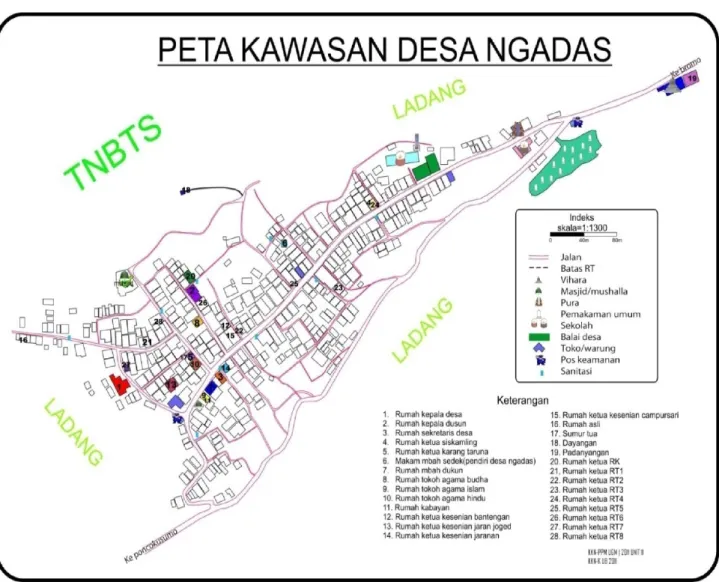 Gambar 3.1 Peta Wilayah Administrasi Desa Ngadas 