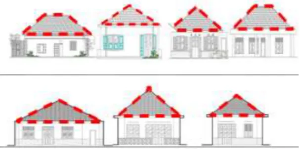 Gambar 1. Bentuk  Atap Perisai Rumah 