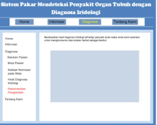 Gambar 3.1 Halaman Rekomendasi Pengobatan 