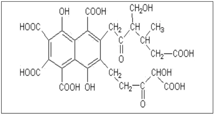 Gambar 2.2  Struktur model asam fulvik (Buffle, 1977) 