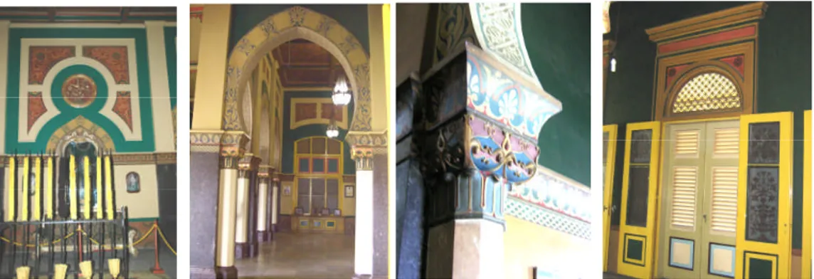Gambar 1.5. Foto interior Istana (dinding, tiang dan pintu)