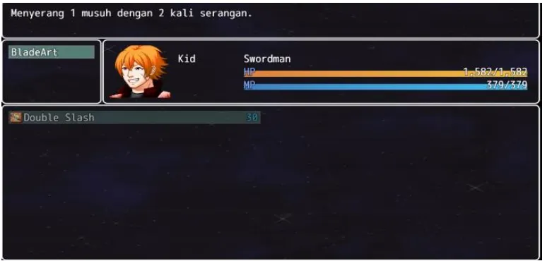Gambar 11 menunjukkan ketika pemain memiliki lebih dari satu karakter, pemain dapat memilih karakter yang diinginkan untuk melihat skill karakter