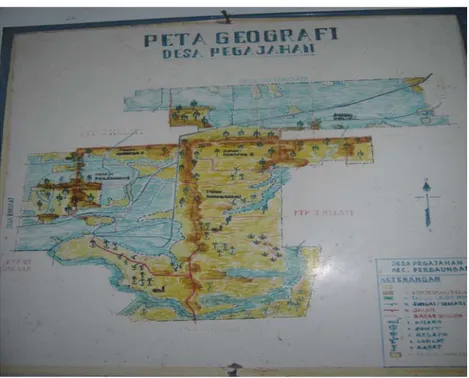 Gambar 2.1 : Peta geografi desa Pegajahan  
