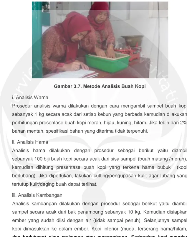 Gambar 3.7. Metode Analisis Buah Kopi  i. Analisis Warna 