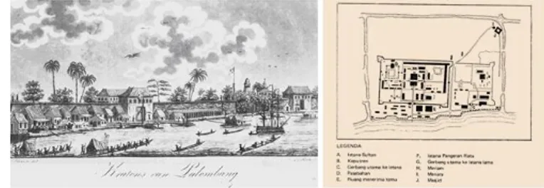 Gambar  1.  Masjid  Agung  Palembang  sebagai  sarana  peribadatan  Istana  Kesultanan  Palembang Darussalam