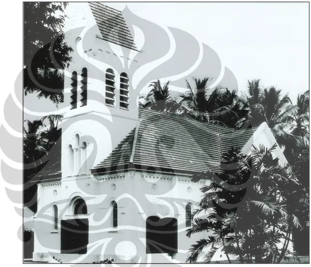 Foto 1.1. Gereja Kristen Indonesia Sumut Medan   (Sumber: Foto Koleksi Arsip Nasional tahun1924)