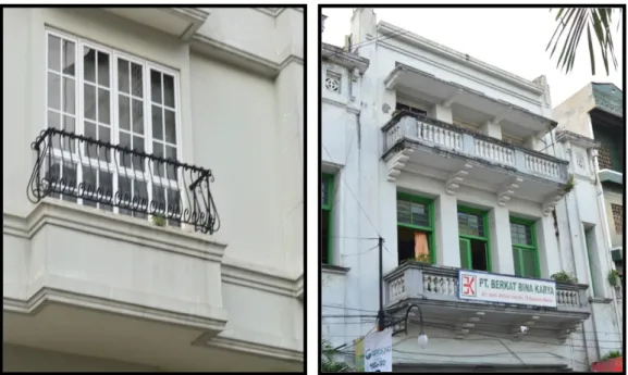 Gambar 2.6   Ballustrade Pada Bangunan Kolonial Di Kesawan  Sumber : Dokumentasi Pribadi, 2015 
