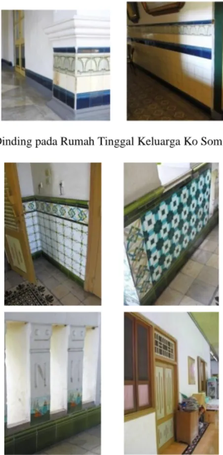 Gambar 14.  Dinding pada Rumah Tinggal Keluarga Ko Kwat Ie  Plafon 