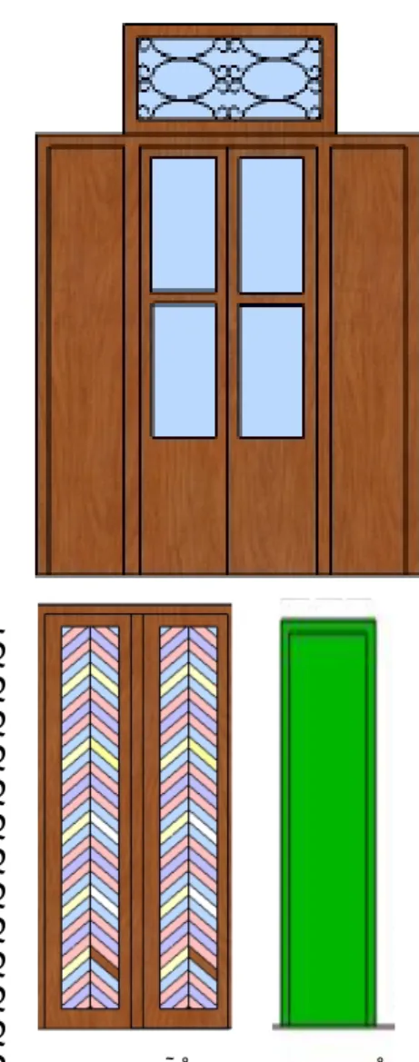 Gambar 7. Tipologi pintu.  Gambar 8. Tipologi jendela. 