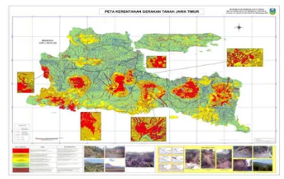 Gambar  II.5.4. Peta Kerentanan Gerakan Tanah Jawa Timur 