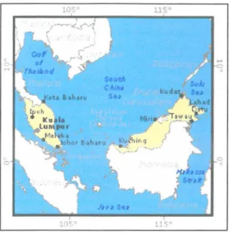 Figure 2.2 : Map of Malaysia  Source : F AO (2009) 