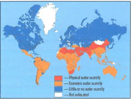 Figure  2.4: The growth of water shortage in the world 