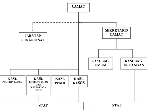 Gambar 4.2. Struktur Organisasi Kecamatan Naman Teran Sumber: Kecamatan Naman Teran, 2012
