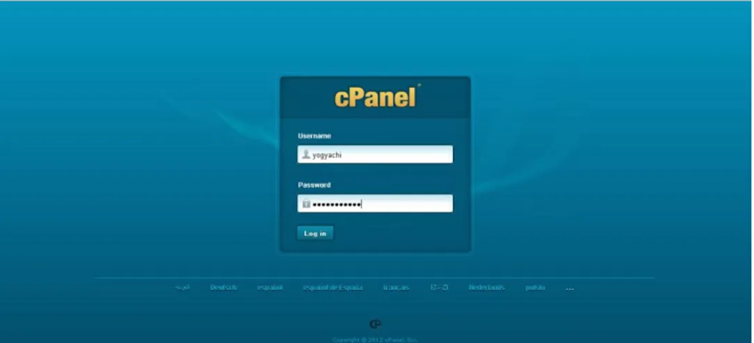 Gambar 4.8 Login Cpanel 