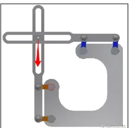 Gambar 2. Pandangan atas alat (Autodesk inventor 2015)  Gaya Gesek antara nosel dengan batang  penggerak 