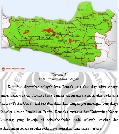 Gambar 5 Peta Provinsi Jawa Tengah 