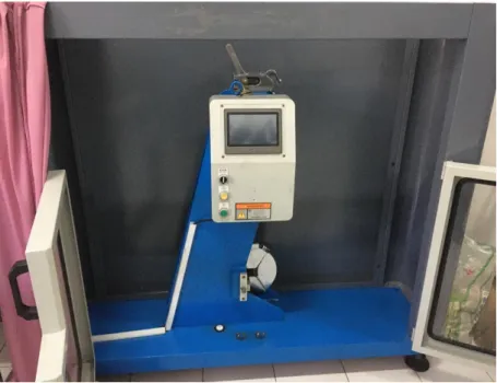 Gambar 3.6 Alat uji impak  c)  Microstructure tester 