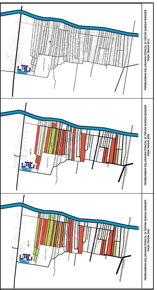Gambar 1.3 Peta morfologi penggunaan lahan pada kawasan penelitian Sumber : observasi lapangan danwww.googleearth.com, 2014