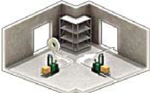 Gambar 2.5. Robot AGV dengan mangetic tape. 