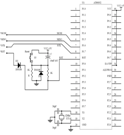 Gambar 2.  Mikrokontroler AT89S52 