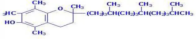 Gambar 2.2 Struktur kimia α -tokoferol 