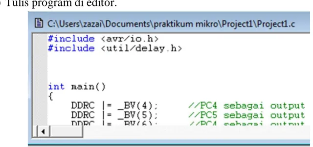 Gambar 10. Kode di editor 