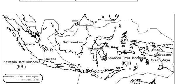 Gambar 1. Lokasi Wilayah KTI dan KBI
