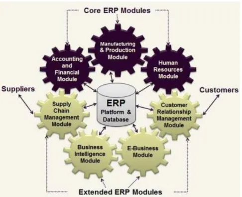 Gambar 2. 1 ERP System ( (Rainer &amp; Cegielski, 2010, hal. 293) 