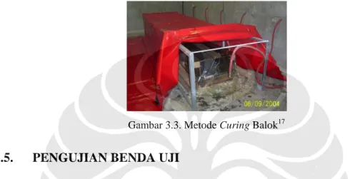 Gambar 3.3. Metode Curing Balok 17 