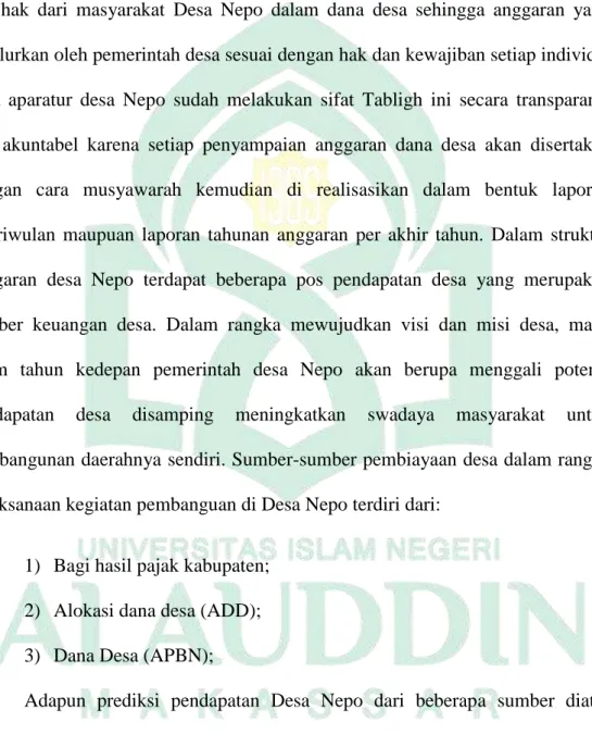 Tabel  4.7  prediksi  pendapatan  Desa  Nepo  Kecamatan  Mallusetasi  Kabupaten  Barru 